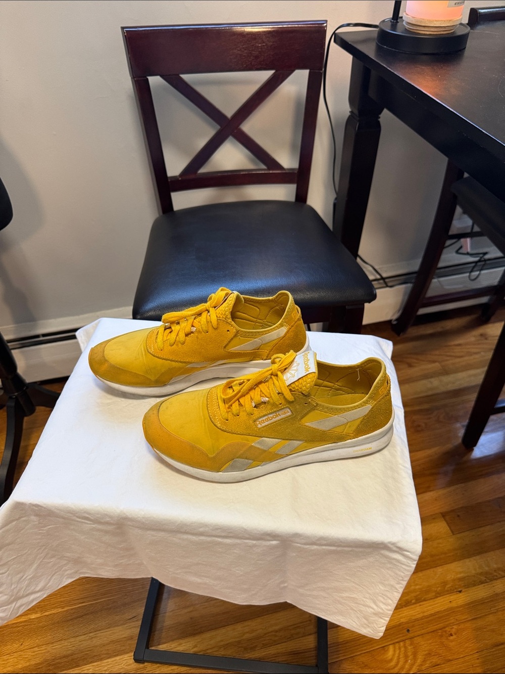 Reebok Sneakers in Mustard Yellow with White Accents